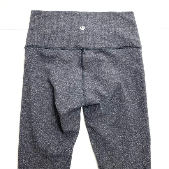 Lululemon Wunder Under Herringbone Crop Pants Gray - Picture 6 of 11